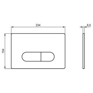 Ideal Standard Oleas M1 Mechanical Dual Flush Plate - White (R0115AC) - main image 2