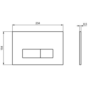 Ideal Standard Oleas M2 Dual Flush Plate - Chrome (R0121AA) - main image 2