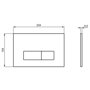 Ideal Standard Oleas M2 Mechanical Dual Flush Plate - Matt Chrome (R0121JG) - main image 2