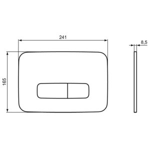 Ideal Standard Oleas M3 Dual Flush Plate - Chrome (R0123AA) - main image 2