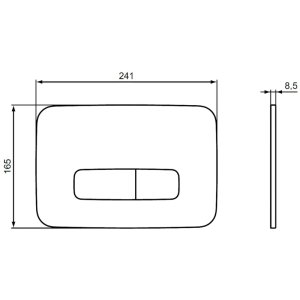 Ideal Standard Oleas M3 Mechanical Dual Flush Plate - Magnetic Grey (R0459A5) - main image 2