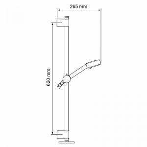 Mira Beat Shower Fittings Kit/Shower Rail Set - Chrome (2.1703.016) - main image 2