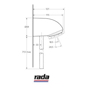 Rada VR145 Anti vandal shower head fitting (1.0.098.79.1) - main image 2