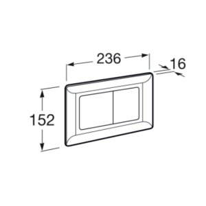 Roca L1 DUAL - Dual Flush Plate for Concealed Cistern - Chrome (A890086001) - main image 2