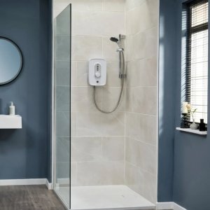 Triton Corner Shower Riser Rail - White/Chrome (GACORNF1) - main image 2
