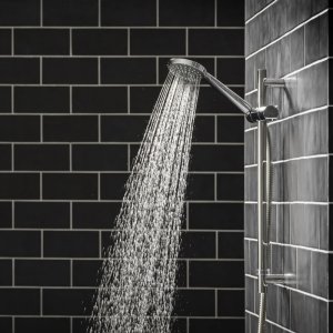 Triton Eva Hi-Flo Single Spray Shower Head - Chrome (TSHUEVACHR) - main image 2
