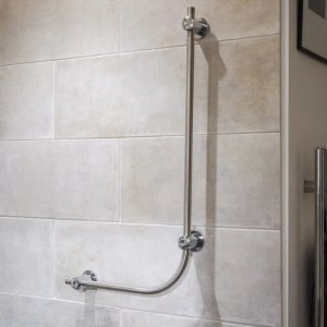 Triton Inclusive Angled 90 Degree Grab Bar Left - Chrome (TGRCARE90LCHR) - main image 2