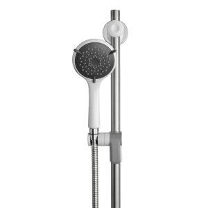 Triton Inclusive Care Shower Rail Kit With Grab Riser Rail - 1100mm - Chrome/White (GAUPGF1) - main image 2