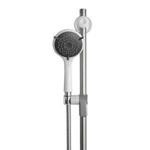 Triton Inclusive Care Shower Rail Kit With Grab Riser Rail - 940mm - Chrome/White (GAOMDGF1) - main image 2