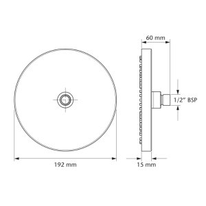 Triton Isabel Circular Fixed Shower Head - Black (TSHFISA13) - main image 2