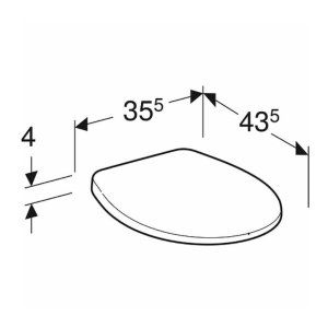 Twyford Alcona Toilet Seat - White (AR7864WH) - main image 2