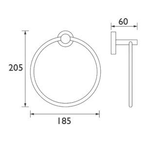 Bristan Round Towel Ring - Chrome (RD RING C) - main image 3