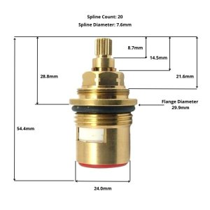 Crosswater On-off 3/4 flow cartridge (R1523) - main image 3