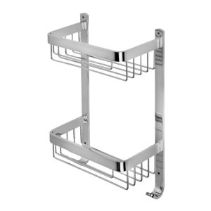 Croydex Aluminium Large Two Tier Basket - Chrome (QM770841) - main image 3