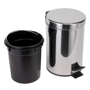 Croydex Britannia Three Litre Pedal Bin - Chrome (QA107205) - main image 3