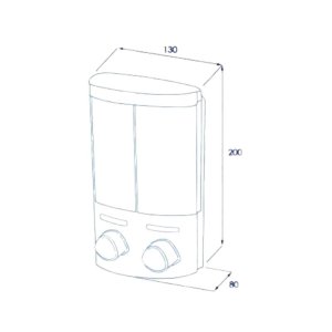 Croydex Double Shampoo/Soap Dispenser - White (PA660622) - main image 3