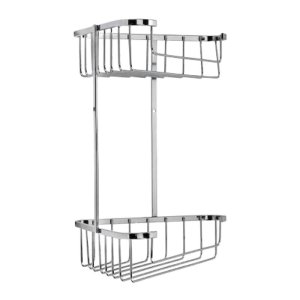 Croydex Large Two Tier Corner Basket - Chrome (QM263841) - main image 3