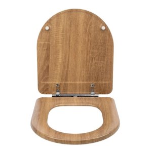 Croydex Levico Flexi-Fix Wood Toilet Seat - Oak Effect (WL610286H) - main image 3