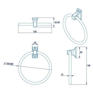 Croydex Sutton Towel Ring - Chrome (QM731541) - main image 3