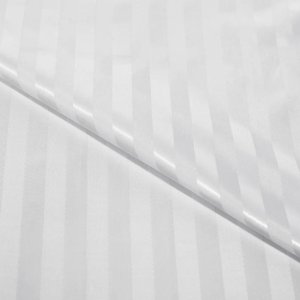 Croydex Woven Stripe Shower Curtain - White (AF286122) - main image 3
