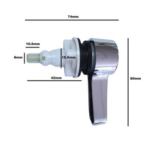 Fluidmaster 750 Flush Lever & Seal - Chrome (C360108) - main image 3