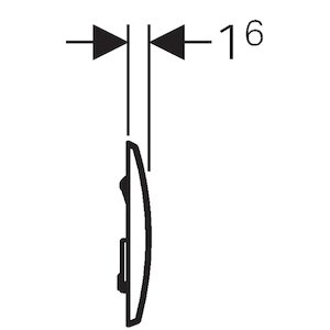 Geberit Kappa20 Dual Flush Plate - Matt Chrome (115.228.46.1) - main image 3