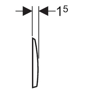 Geberit Kappa50 Dual Flush Plate - Matt Chrome (115.260.46.1) - main image 3