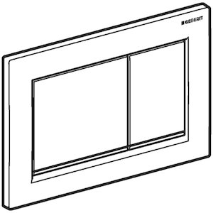 Geberit Omega30 Dual Flush Plate - White/Gloss Chrome (115.080.KJ.1) - main image 3