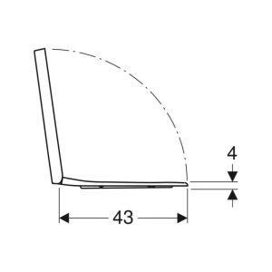 Geberit Selnova Square Toilet Seat - White (501.556.01.1) - main image 3