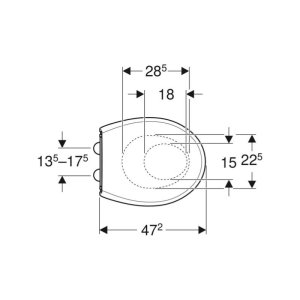 Geberit Selnova Family Toilet Seat - White (500.339.01.1) - main image 3