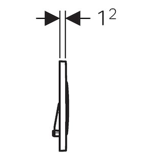 Geberit Sigma20 Dual Flush Plate - Matt/Brushed Chrome (115.882.KN.1) - main image 3