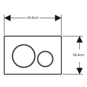 Geberit Sigma20 Dual Flush Plate - Brushed/Polished Stainless Steel (115.882.SN.1) - main image 3