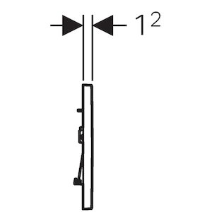 Geberit Sigma30 Dual Flush Plate - Black/Gloss Chrome (115.883.KM.1) - main image 3