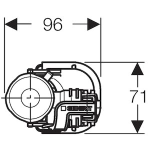 Geberit Type 360 Fill Valve Bottom Connection - 1/2" Plastic (281.206.00.1) - main image 3