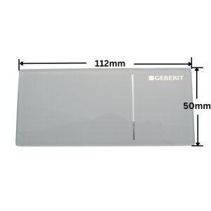 Geberit Type 70 Remote Flush Plate Actuator - Glass/White - Front Section Only (242.957.SI.1) - main image 3