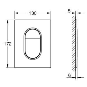 Grohe Arena Cosmopolitan S Flush plate - Brushed Cool Sunrise Gold (37624GN0) - main image 3