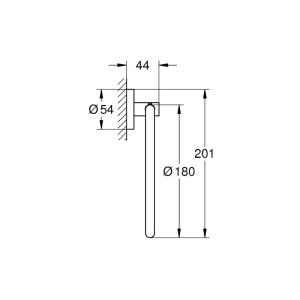 Grohe Essentials Towel Ring - Chrome (40365001) - main image 3