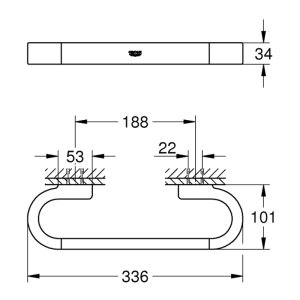 Grohe Selection Grip Bar - Hard Graphite (41064A00) - main image 3