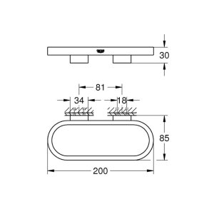 Grohe Selection Towel Ring - Brushed Cool Sunrise (41035GN0) - main image 3