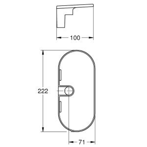 Grohe Vitalio Universal Tray For Shower Rail - Clear (27725001) - main image 3