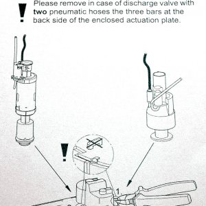 Grohe Dual Flush Dual Hose Push Button Portrait (42304000) - main image 3