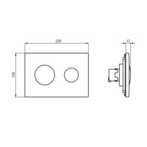 Ideal Standard Dual Flushplate for Conceala Cisterns - Stainless Steel (S1082MY) - main image 3