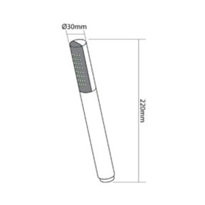 Triton Amber Circular Microphone Shower Head - Chrome (TSHMAMB1CH) - main image 3
