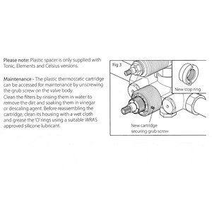 Vado retrofit thermostatic cartridge assembly (CEL-RETROFIT/B) - main image 3