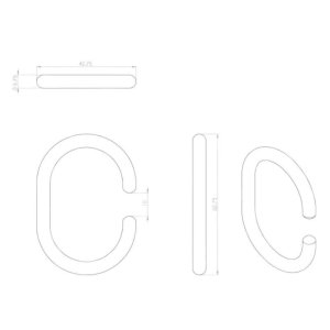 Croydex C Shaped Curtain Ring - Clear (AK142132) - main image 4