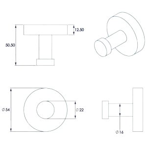 Croydex Flexi-Fix Epsom Black Robe Hook (QM481721) - main image 4