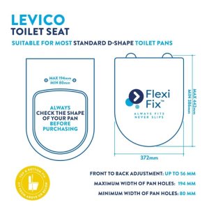 Croydex Levico Flexi-Fix Wood Toilet Seat - Oak Effect (WL610286H) - main image 4