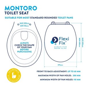 Croydex Montoro Walnut Effect Flexi-Fix Toilet Seat (WL602677H) - main image 4