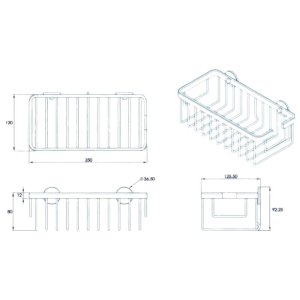 Croydex Slimline Aluminium Cosmetic Basket - Chrome (QM780641) - main image 4