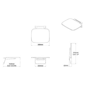 Croydex White and Chrome Shower Seat (AP120122) - main image 4